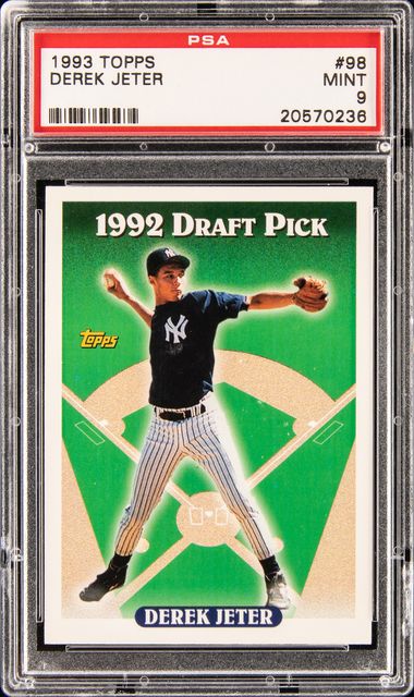 Derek Jeter Rookie Card 1992 Classic Draft Picks Foil Bonus #BC6 PSA 9