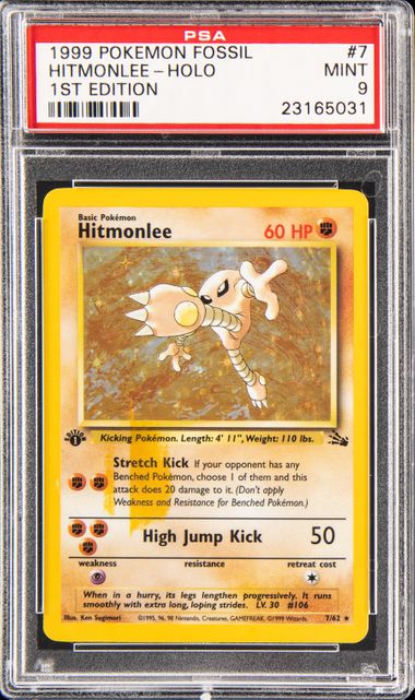 Pokémon Card, Hitmonlee, 1st Edition