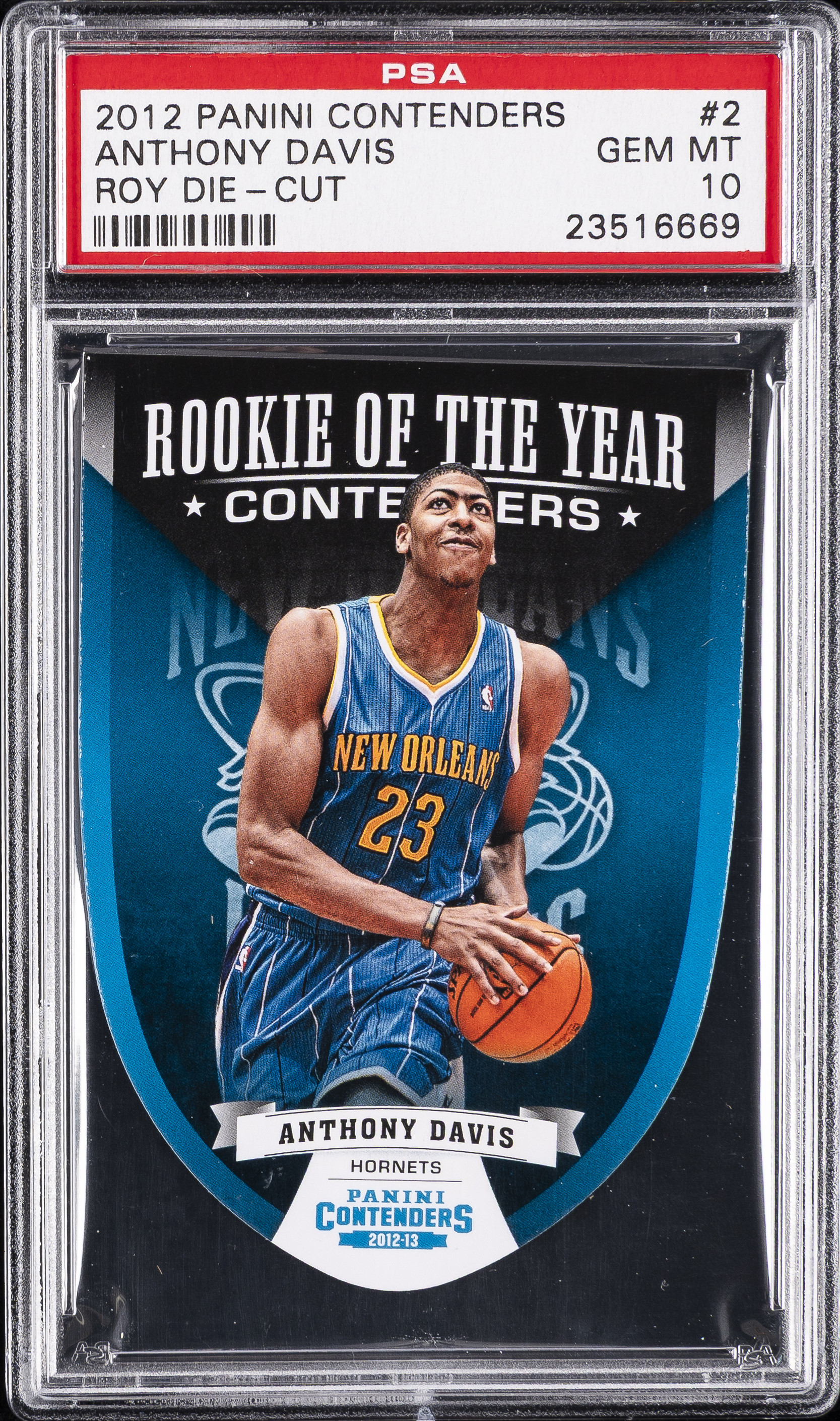 2012 CONTENDERS ROY DIE-CUT #2 ANTHONY DAVIS PSA 10