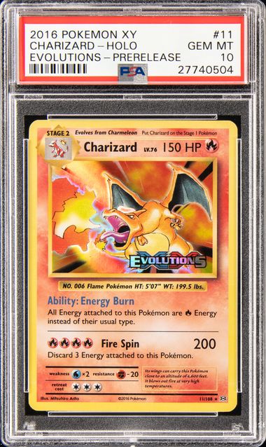  Pokemon - Charizard (11/108) - XY Evolutions - Reverse