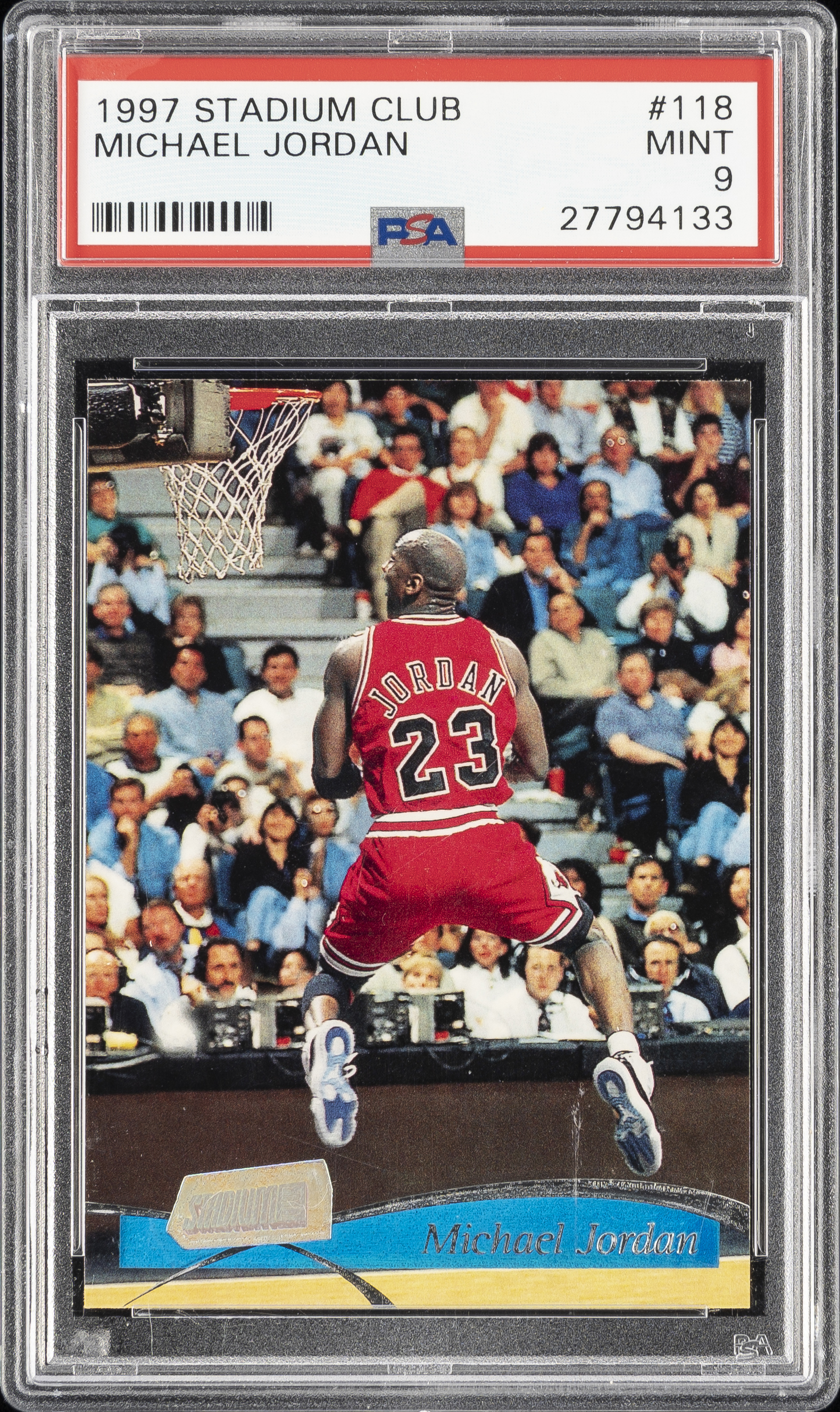 1997 Stadium Club #118 Michael Jordan PSA 9