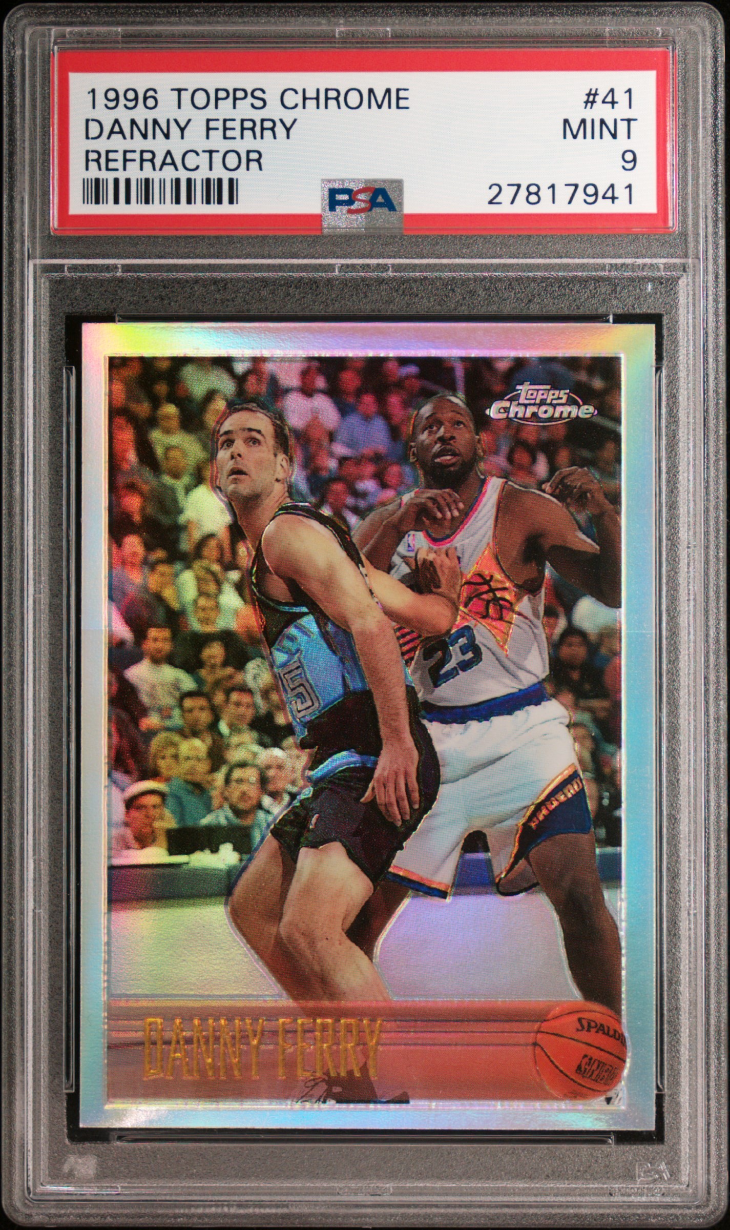 1996 Topps Chrome Refractor #41 Danny Ferry PSA 9