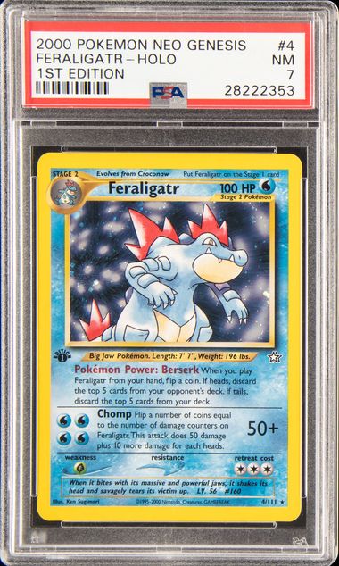 2000 Pokemon Neo Genesis 1st Edition Holofoil #4 Feraligatr – PSA