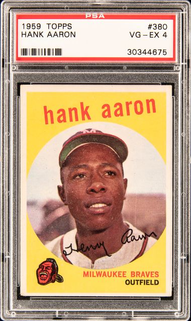 Lot - (NM/MT) 1976 Topps Hank Aaron #550 Baseball Card - Milwaukee