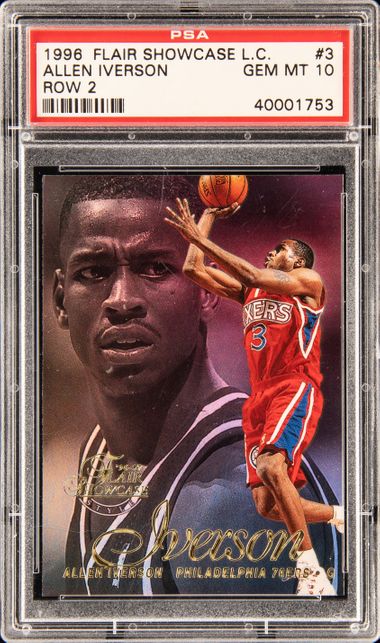 1996 Flair Showcase Legacy Collection Row 2 #3 Allen Iverson