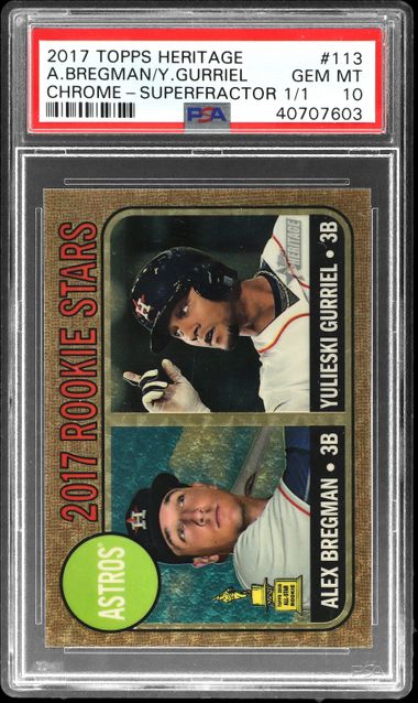 Alex Bregman & Yulieski Gurriel 2017 Topps Heritage Rookie Card