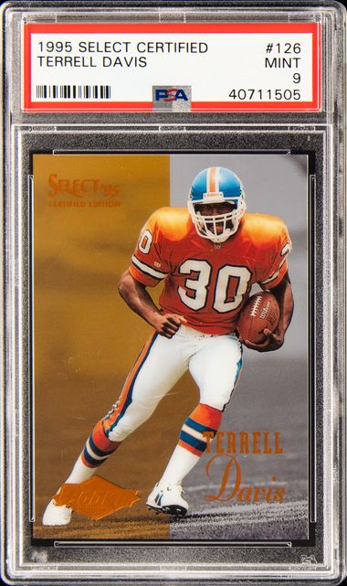 Sold at Auction: 1995 Terrell Davis Rookie Lot of 5