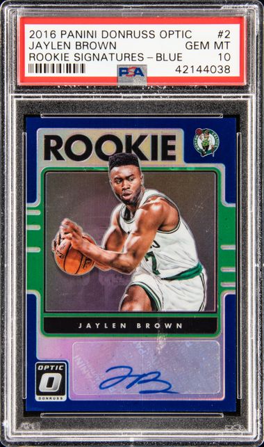 2016-17 Panini Donruss Optic Rookie Signatures Blue #2 Jaylen 