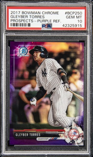 Gleyber Torres 2017 Bowman Chrome Rookie Card