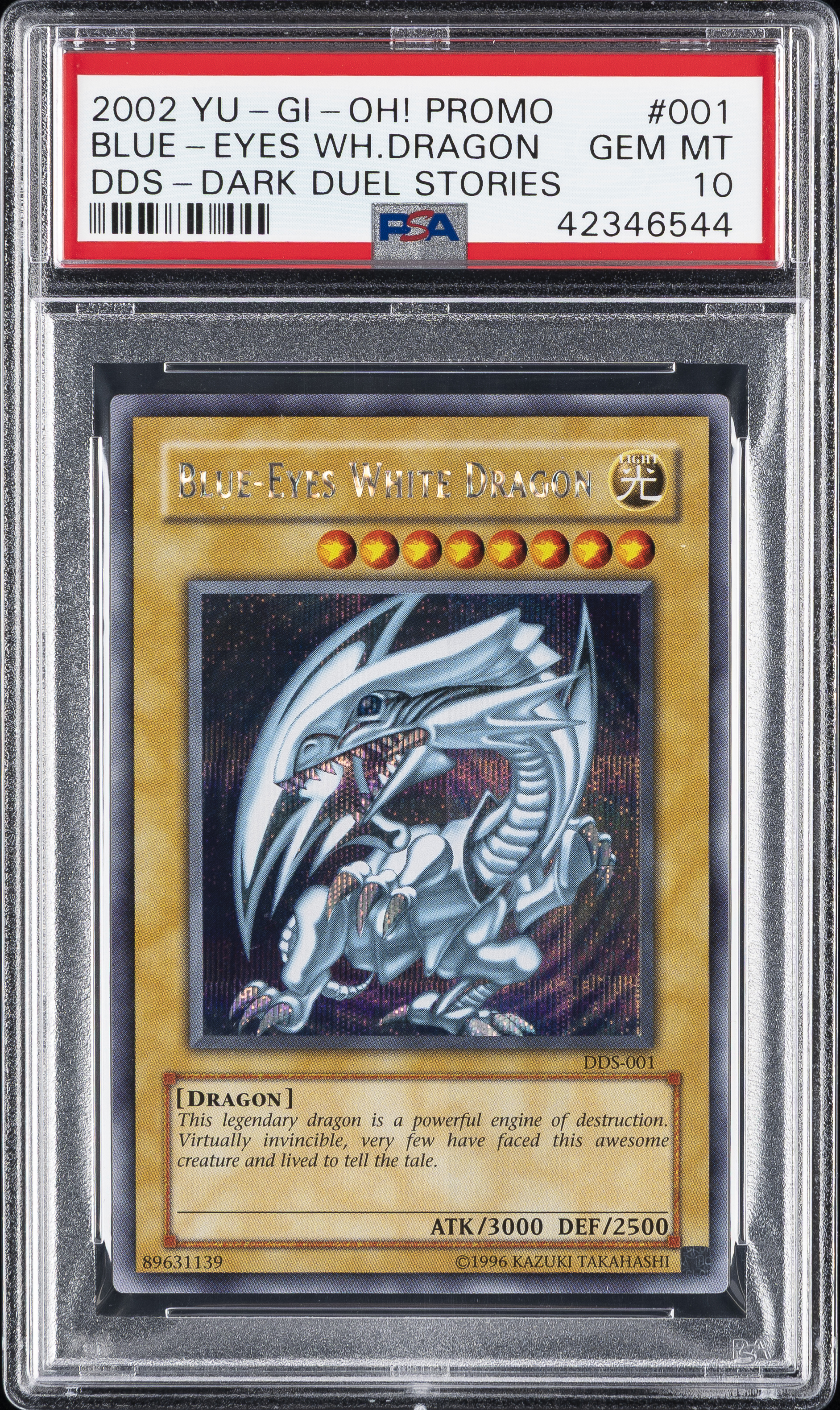 2002 YU-GI-OH! PROMO DDS-DARK DUEL STORIES #001 BLUE-EYES WHITE DRAGON