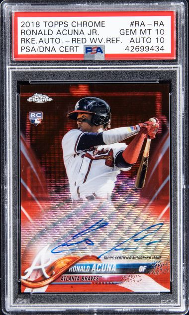 2018 Topps Chrome Rookie Autograph Red Wave Refractor #RA-RA 