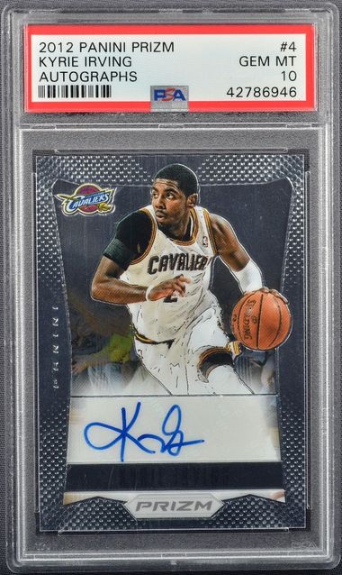 2012-13 Panini Prizm Autographs #4 Kyrie Irving Signed Rookie Card 
