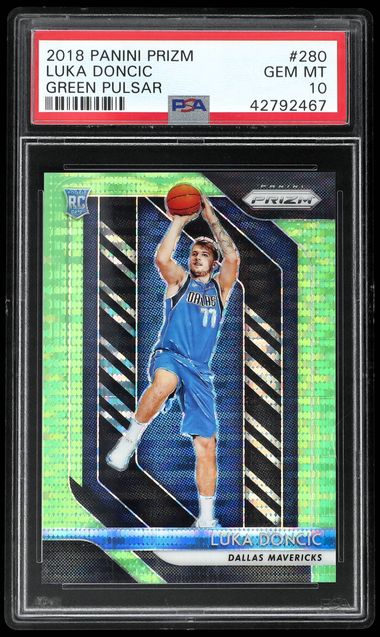 2018-19 Panini Prizm Green Pulsar Prizm #280 Luka Doncic Rookie 