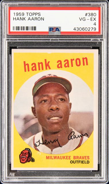 Sold at Auction: (EX) 1967 Topps Hank Aaron #250 Baseball Card