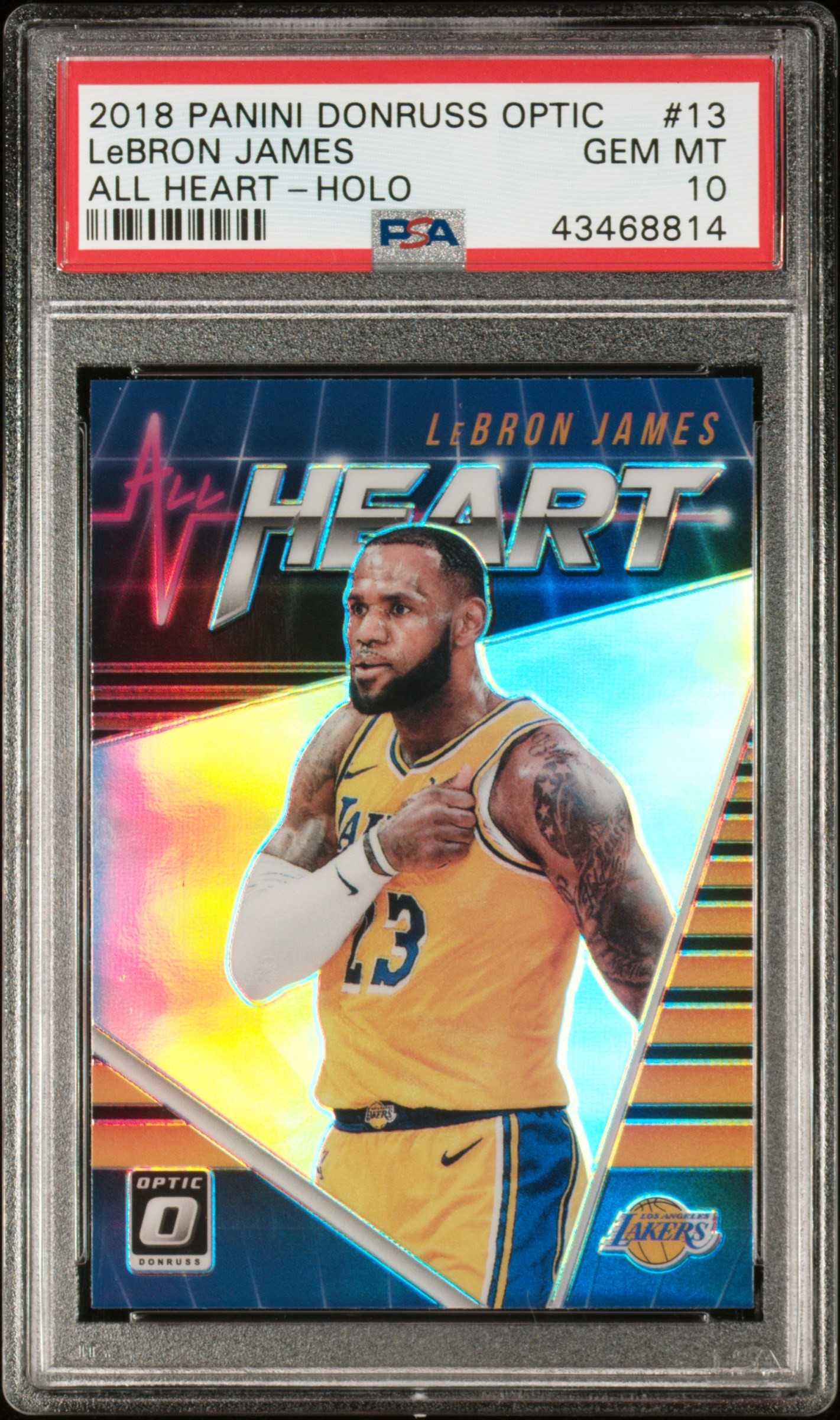 LeBron James 2018 Optic #13 All Heart - Holo PSA 10 Price Guide