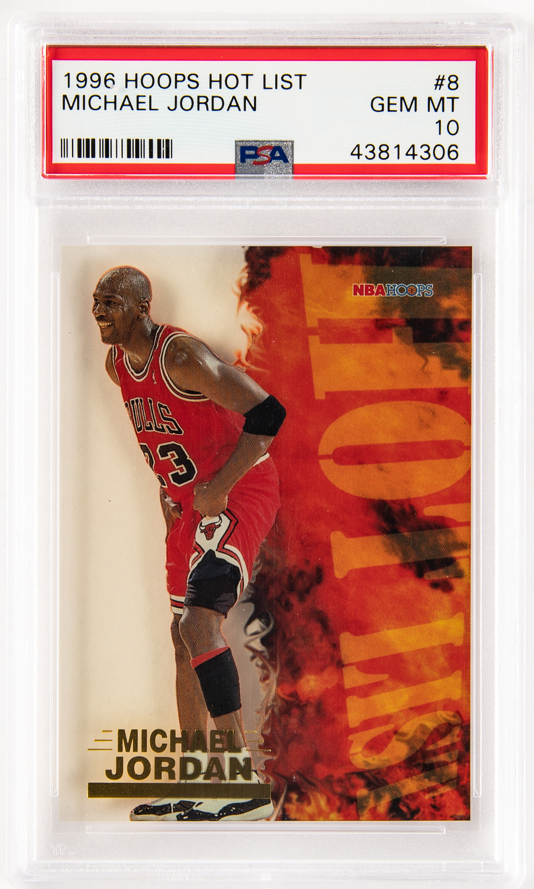 1996-97 Hoops Hot List #8 Michael Jordan – PSA GEM MT 10