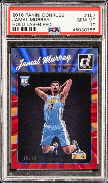 2016 Panini Donruss Red Laser #157 Jamal Murray PSA 10 on Goldin