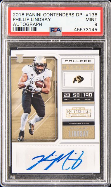 2018 Panini Contenders Draft Picks Collegiate Football Cards