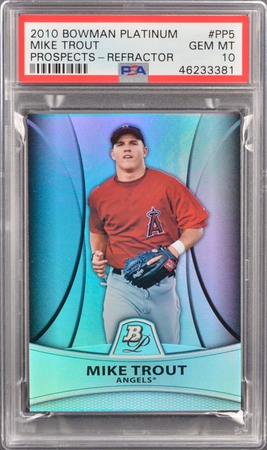 Mike Trout Rookie Card 2010 Bowman Platinum Prospects #PP5