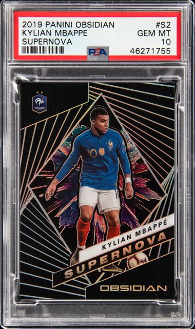 2019 Panini Obsidian Supernova #S2 Kylian Mbappe PSA 10 on Goldin