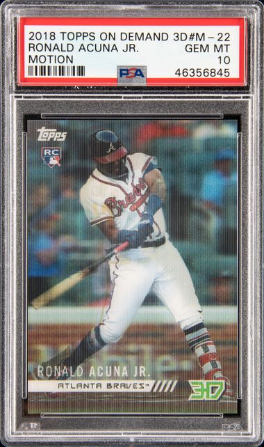 Ronald Acuna Jr. Autographed Signed . 2018 Topps Update Rookie Card #Us252  Atlanta Braves PSA Auto Grade Gem Mint 10 PSA/DNA