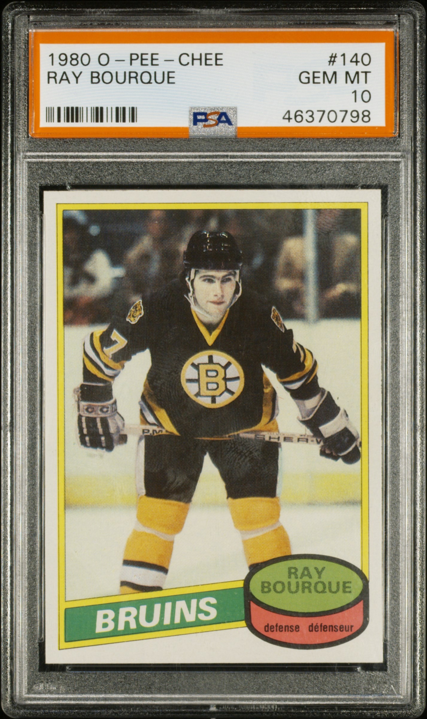 1980-81 O-Pee-Chee #140 Ray Bourque Rookie Card - PSA GEM MT 10

