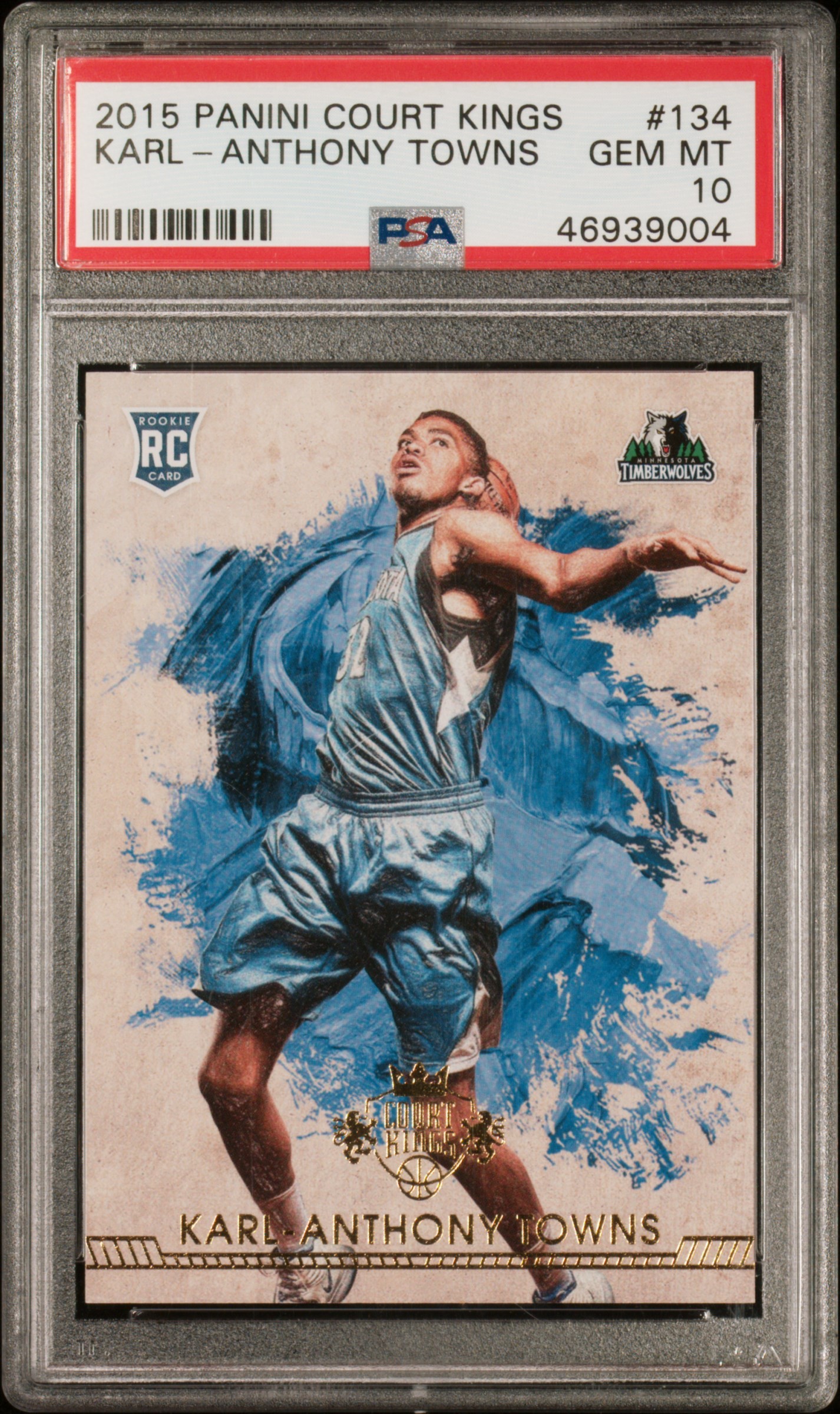 2015 Panini Court Kings 134 Karl-Anthony Towns – PSA GEM MT 10