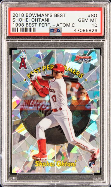 大谷翔平 2018 Bowman's Best 1998 Performers Shohei Ohtani 2018 Bowman's Best 1998 Performers GEM MT 10