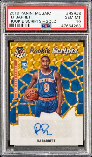 2019 Panini Mosaic Rookie Scripts #RSRJB Rj Barrett – PSA GEM MT