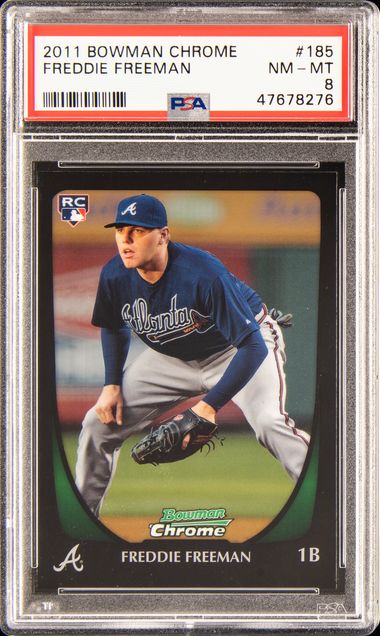 2011 Bowman Chrome Refractor #185 Freddie Freeman Baseball Rookie