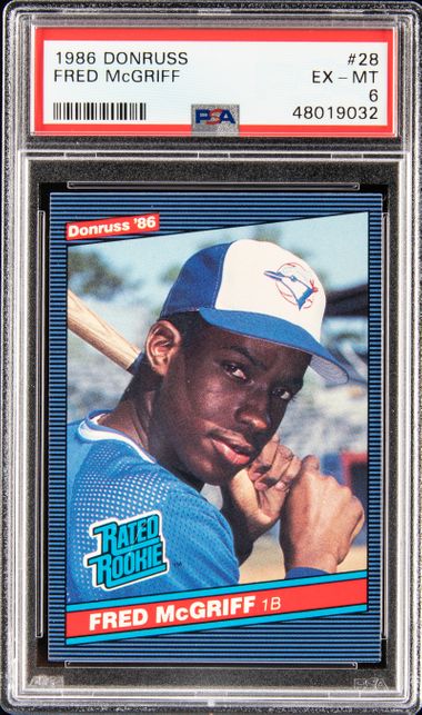  1986 Donruss Baseball #28 Fred McGriff Rookie Card