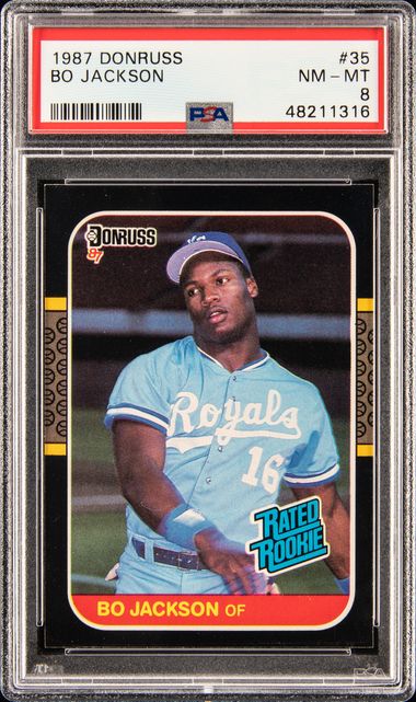 1987 DONRUSS BO JACKSON Rated Rookie BASEBALL CARD #35 ~ PSA 9