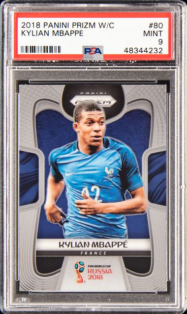 2018-19 Panini Prizm World Cup #80 Kylian Mbappe Rookie Card – PSA