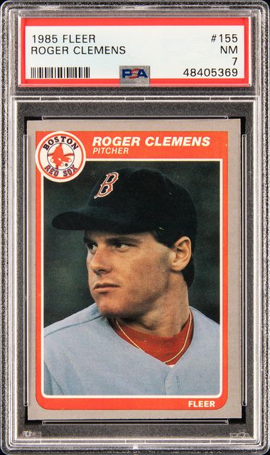 1985 Topps Mark McGuire #401 & 1984 Fleer Roger Clemens #U-27 Baseball  Cards