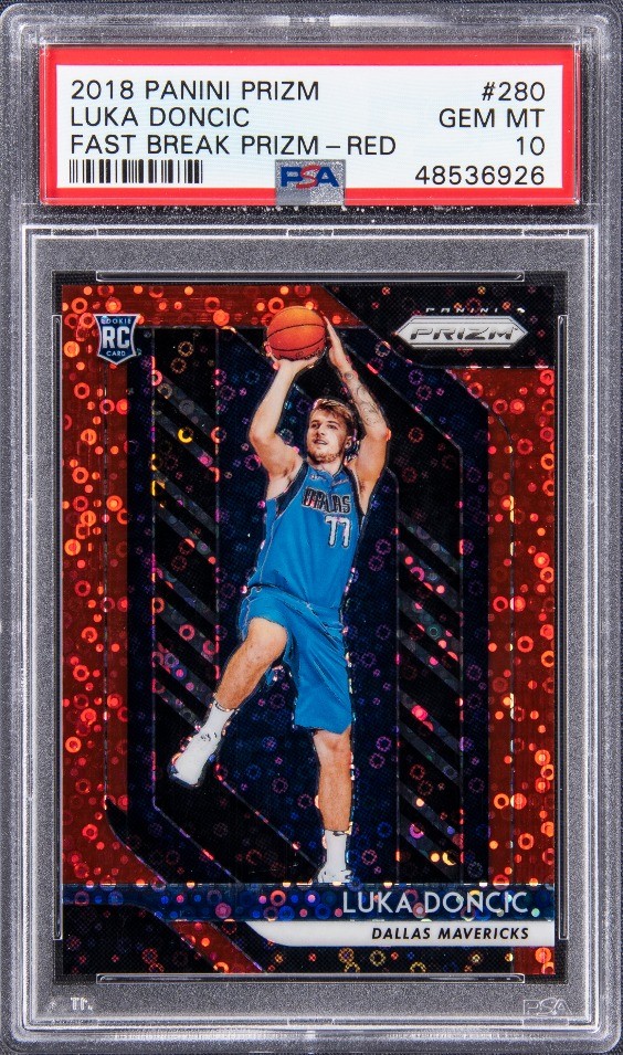 Luka Doncic 2018 Prizm #280 Fast Break Red /125 RAW Price 