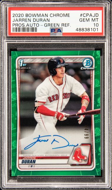  2022 Bowman #84 Jarren Duran RC Rookie Boston Red Sox