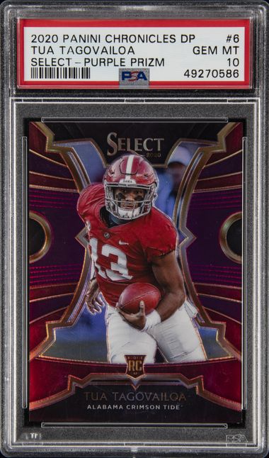 : TUA TAGOVAILOA 2020 PANINI SELECT #245 DIE-CUT PURPLE