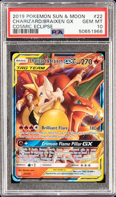 Charizard E Braixen GX Pokémon Carta Em Português 22/236