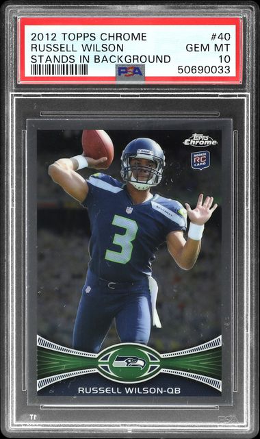 Russell Wilson Autographed 2012 Topps Chrome Orange Refractor