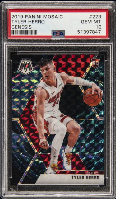 2019 Panini Mosaic Genesis #223 Tyler Herro PSA 10 on Goldin