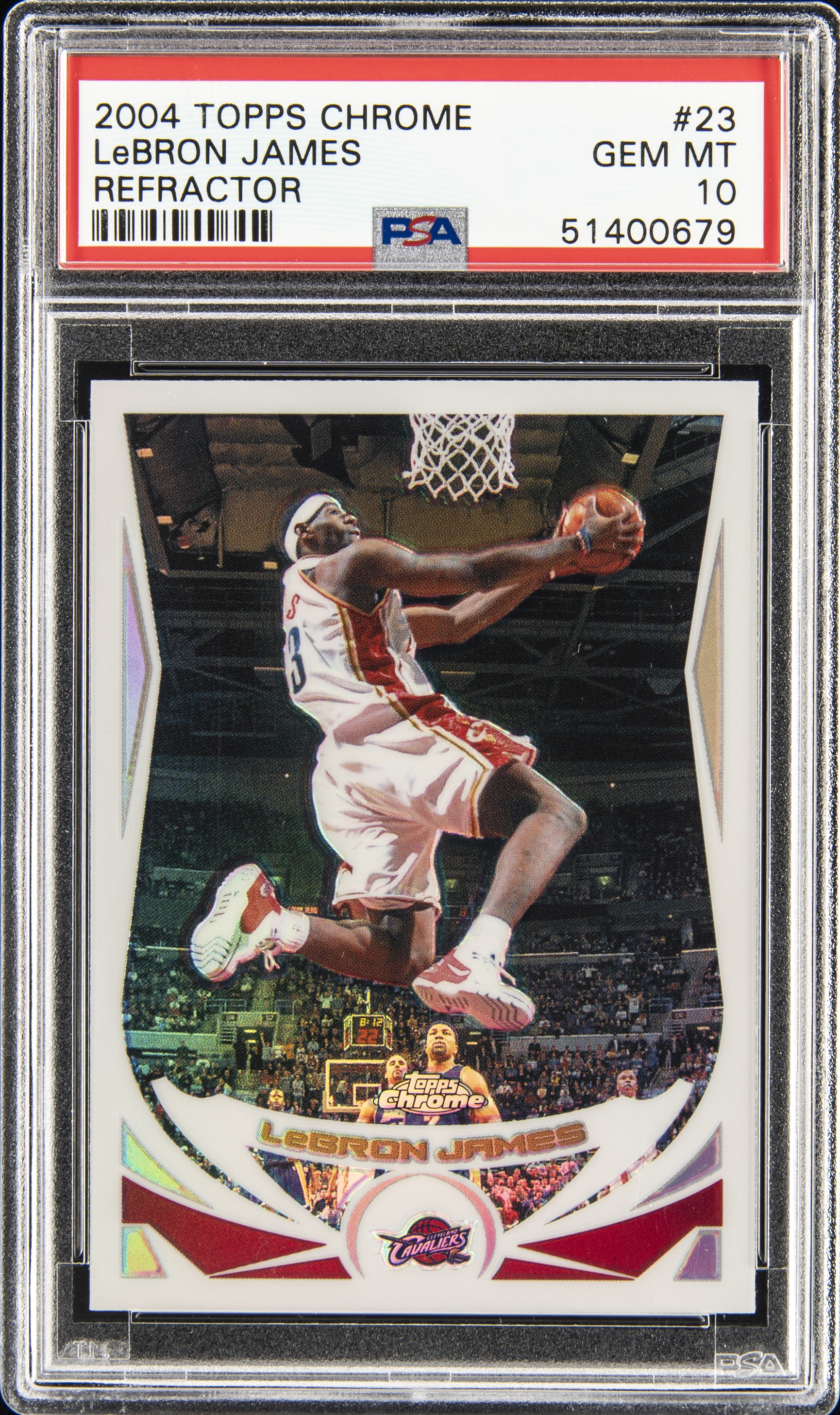 2004-05 Topps Chrome Refractor #23 LeBron James – PSA GEM MT 10