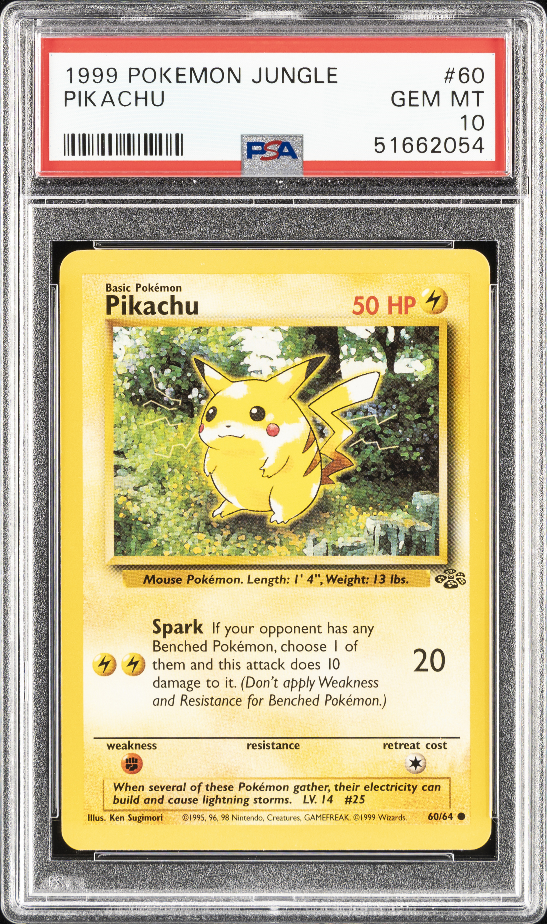 1999 Pokemon Jungle #60 Pikachu – PSA GEM MT 10