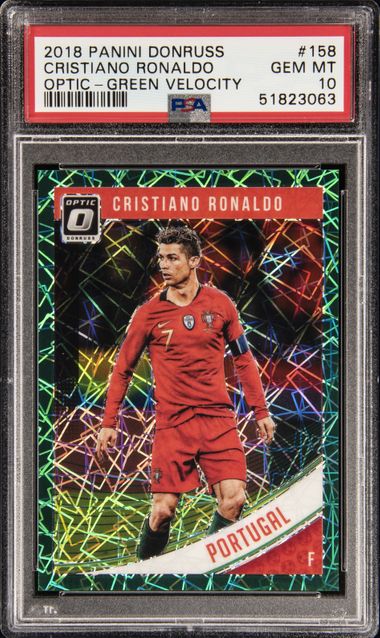 2018 Panini Donruss Optic-Green Velocity #158 Cristiano Ronaldo