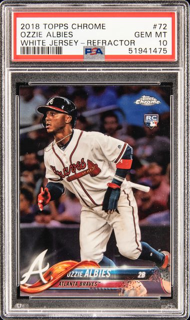 2018 Topps Chrome White Jersey-Refractor 72 Ozzie Albies – PSA GEM MT 10 on  Goldin Auctions