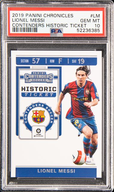 2019 Panini Chronicles Contenders Historic Ticket #LM Lionel Messi