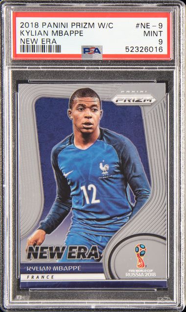 2018 Panini Prizm World Cup New Era #NE-9 Kylian Mbappe PSA 9 on