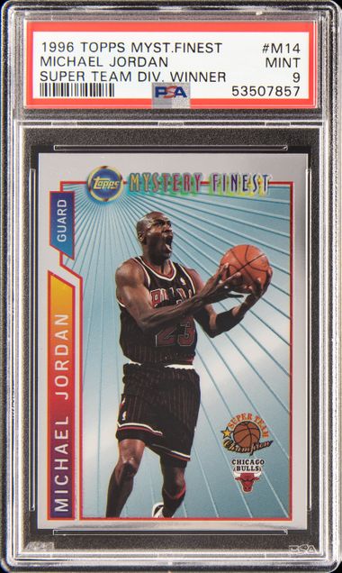 1996-97 Topps NBA Stars Finest Refractor #74 Michael Jordan – PSA