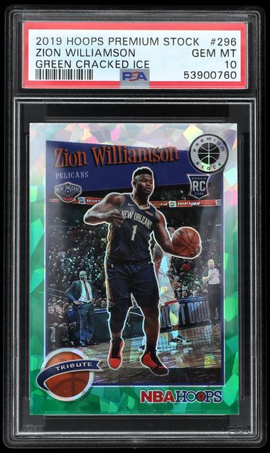 2019 Panini Hoops Premium Stock #296 Zion Williamson PSA 10 on