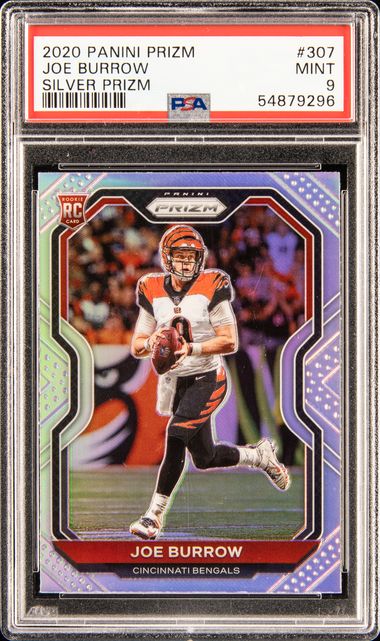 2020 PANINI PRIZM DRAFT PICKS JOE BURROW #105 SILVER PRIZM ROOKIE