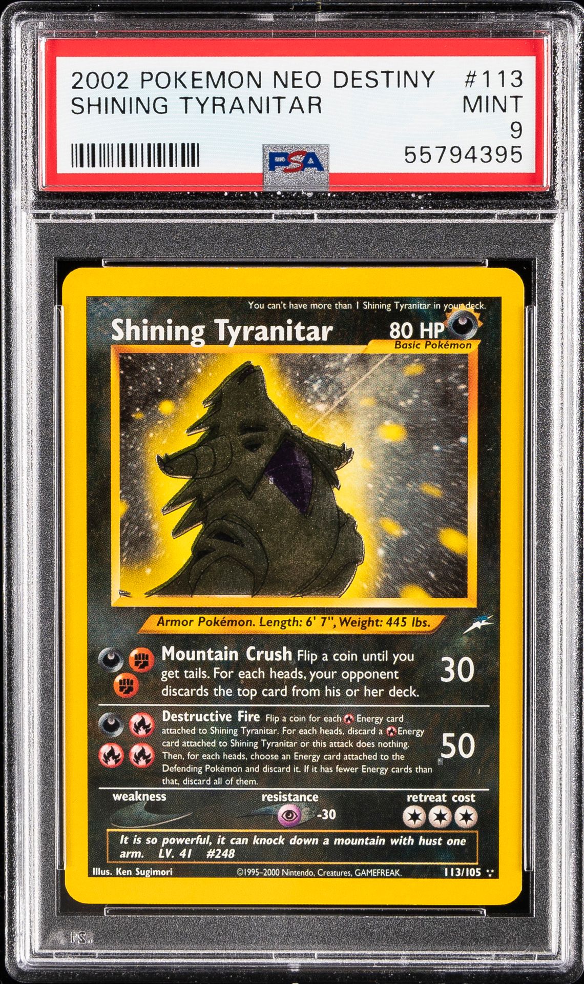 TYRANITAR POKEMON NEO DESTINY 2002